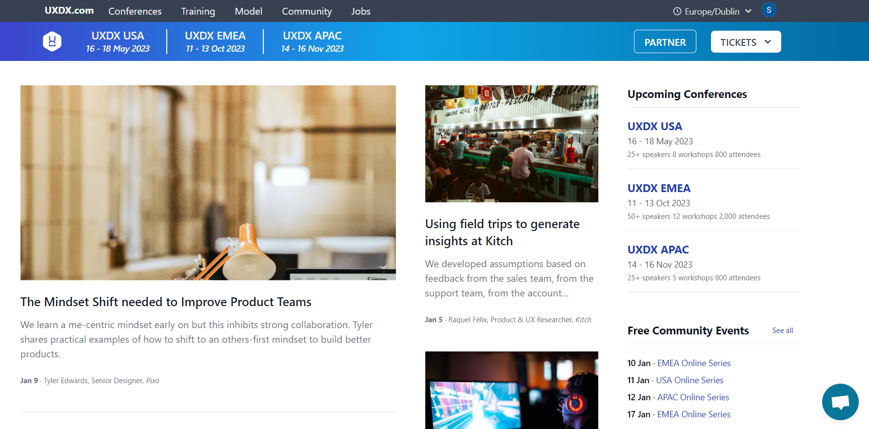 UXDX has re-launched the website for 2023.
