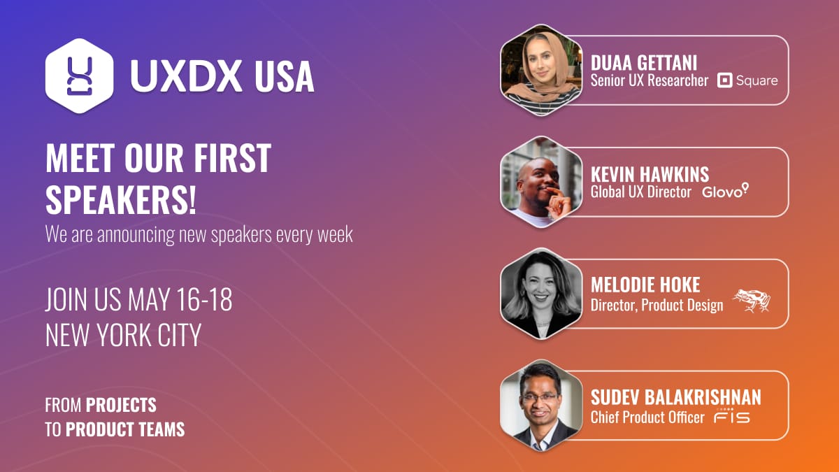 UXDX USA - Announcing our first 7 speakers