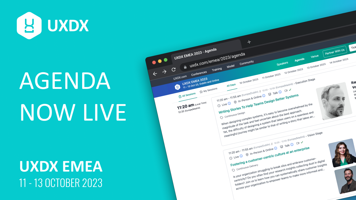 UXDX EMEA Agenda now live
