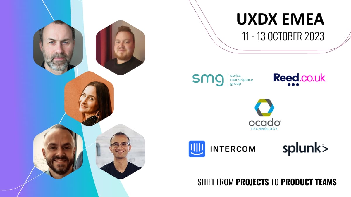 Another 5 amazing speakers including representatives from Intercom, Reed, Splunk, Ocado, and SMG.